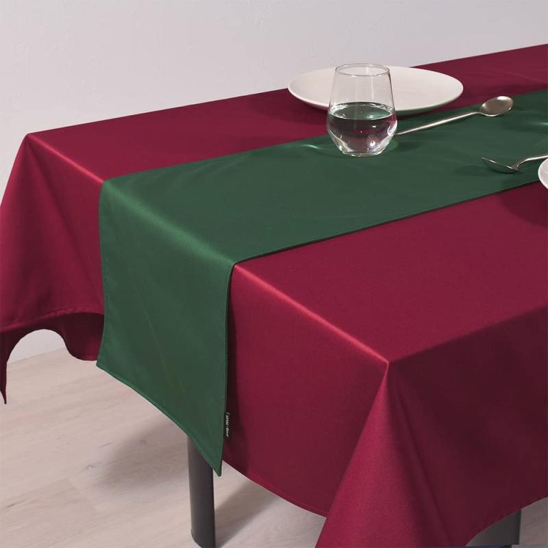 Table Runners - スタイルデコール(STYLE Decor) テーブルランナー・テーブルセンター (30cm×100cm) リバーシブルタイプ T/Cチノクロス・フォレストグリーン W2603200