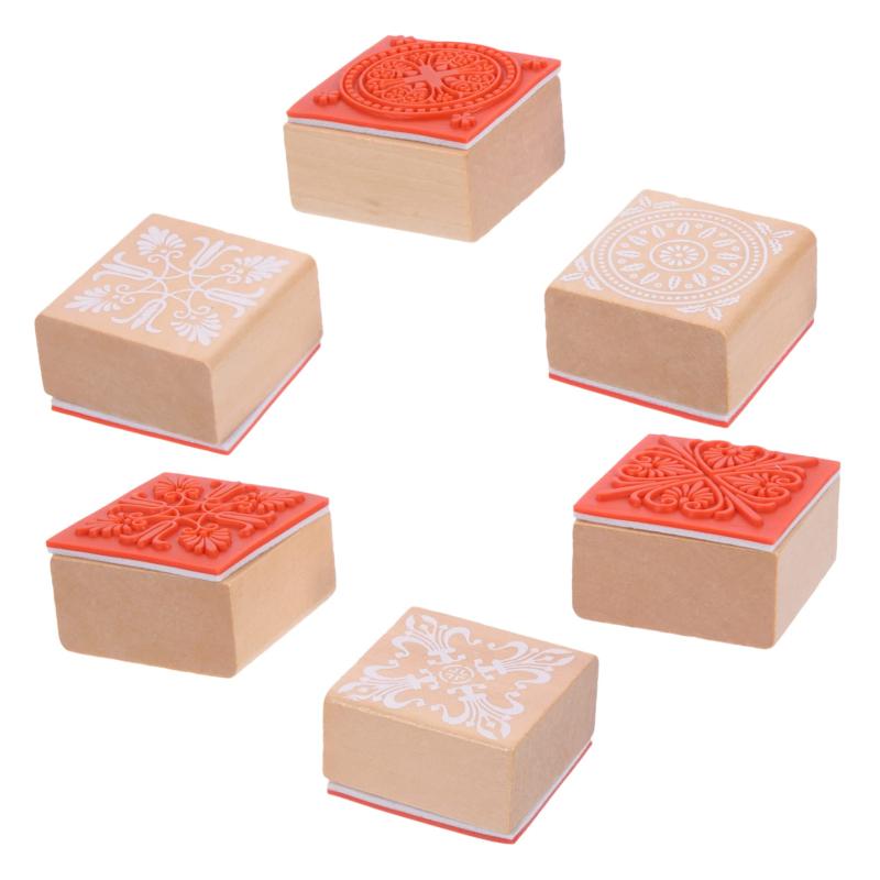 Tofficu 6個 レーススタンプ レターセット レター セット scrapbook スク ブック スク ブッキング ジャ..