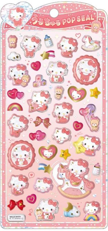 クラックス CRUX うるちゅる ポップシール ハローキティベビー ぷっくり 立体 スマホデコ 推し活 131783のサムネイル