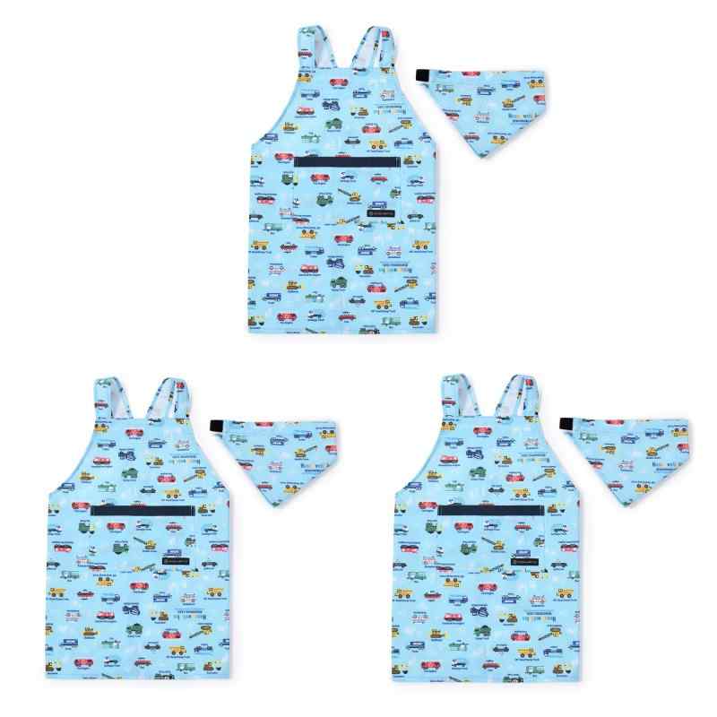 COLORFUL CANDY STYLE バッククロス子どもエプロン(100～120cm) 撥水ノーアイロン アクセル全開はたら..