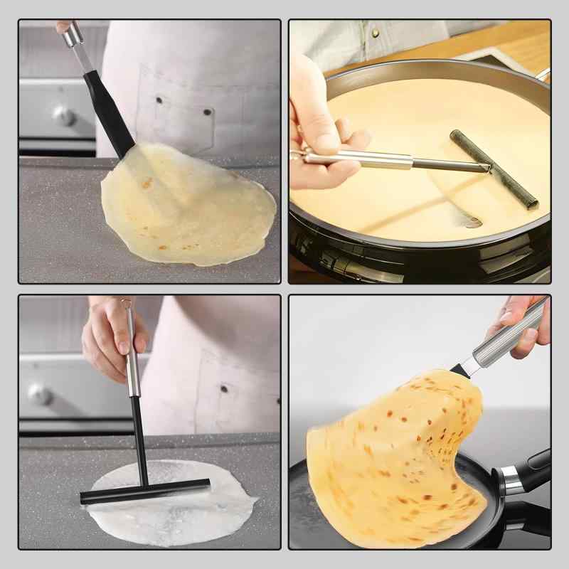 Doyime クレープトンボ ヘラ ステンレス製 2点セット 手作りクレープ用パンケーキ クレープ用トンボ クレープ スプレッダー T字型 台所調理器具ツール DIY inasuteppu-10164330 イナノカショップ サンプル画像3