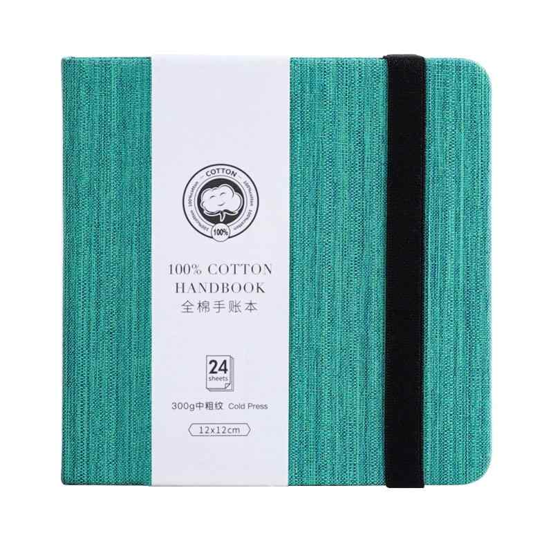 Lightwish 正方形 水彩日記帳 綿100% 300g 24枚