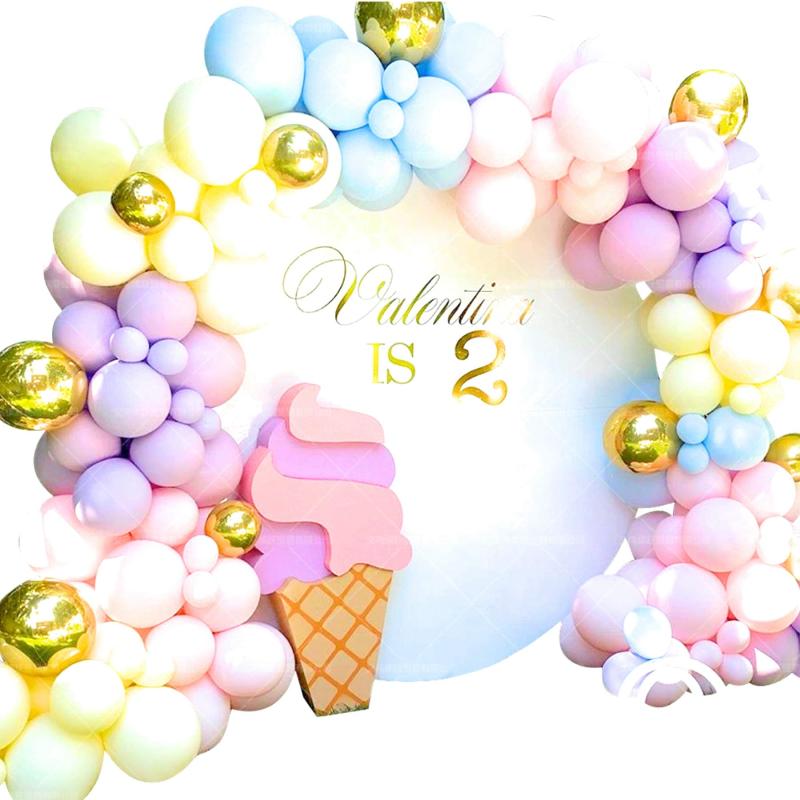 kanon バルーンアーチ マカロンカラー 120個セット 結婚祝い 誕生日 パーティー 風船