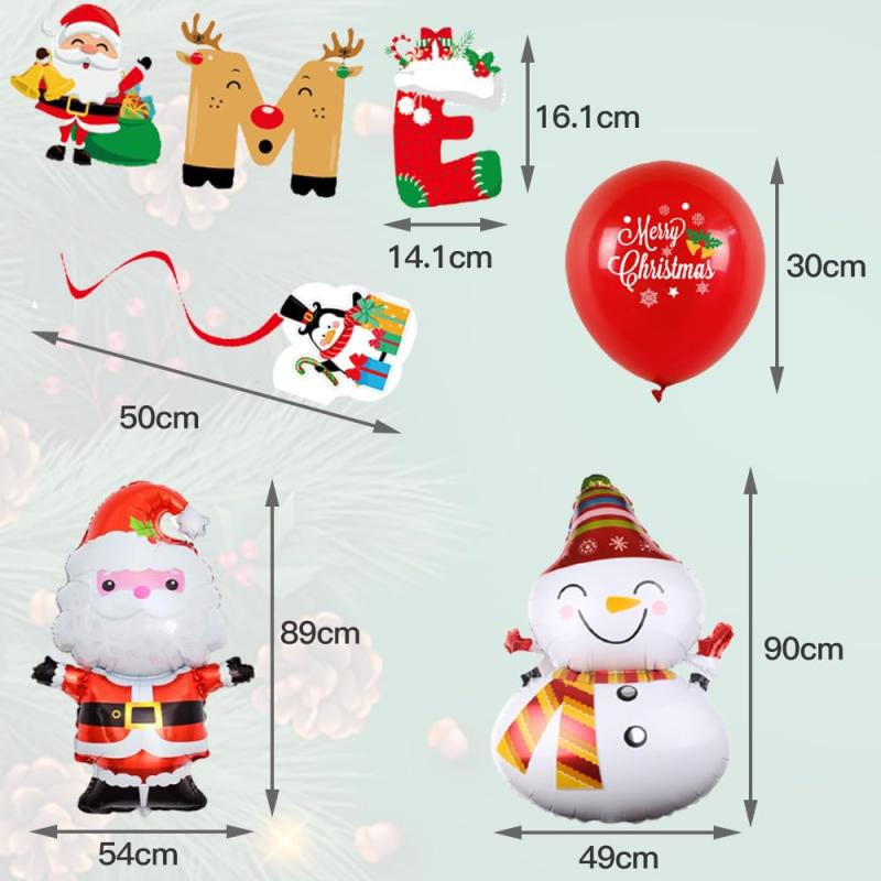 サムコス クリスマス風船 MERRY CHRISTMAS サンタクロース クリスマス飾り 装飾品 雰囲気満点 店舗 家庭用 小道具 デコレーション用小物