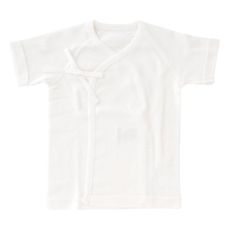 [チャックルベビー] 短肌着 新生児 男の子 女の子 白 無地 40-50cm 50-60cm P6760
