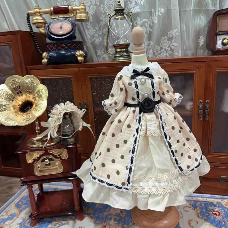 HAMRETHYPPZ 1/4 1/6 1/3 BJD 球体関節人形 ドレス ドール コスチューム 人形メイド服 球体関節人形着せ替え ドールドレス プリンセスドレス、シャンパンカラーのプリンセススカート、かわいいメ