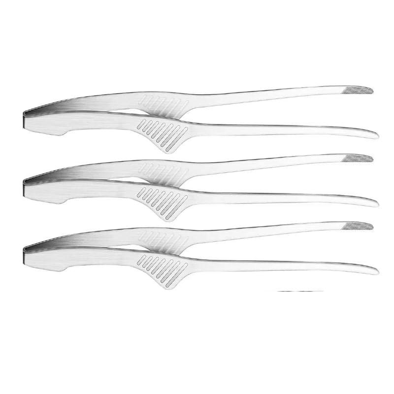 Rakuten - 6個セット ステンレス 焼肉トング 自立式 キャンプ バーベキュー 調理用 すべりどめせっけい 堅牢耐摩耗性 軽量 BBQ アウトドア 揚げ物 焼肉用 トング 24cm(シルバー)