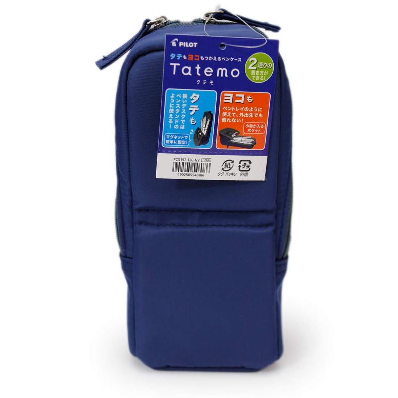 パイロット ソフト筆入 Tatemo(タテモ) PCS-152-120-NV ネイビー【サイズ 】W80×H190×D66mm【材質 】ポリエステル（内生地 引き手2ケ所）） メッシュポケット サイドチャック付き