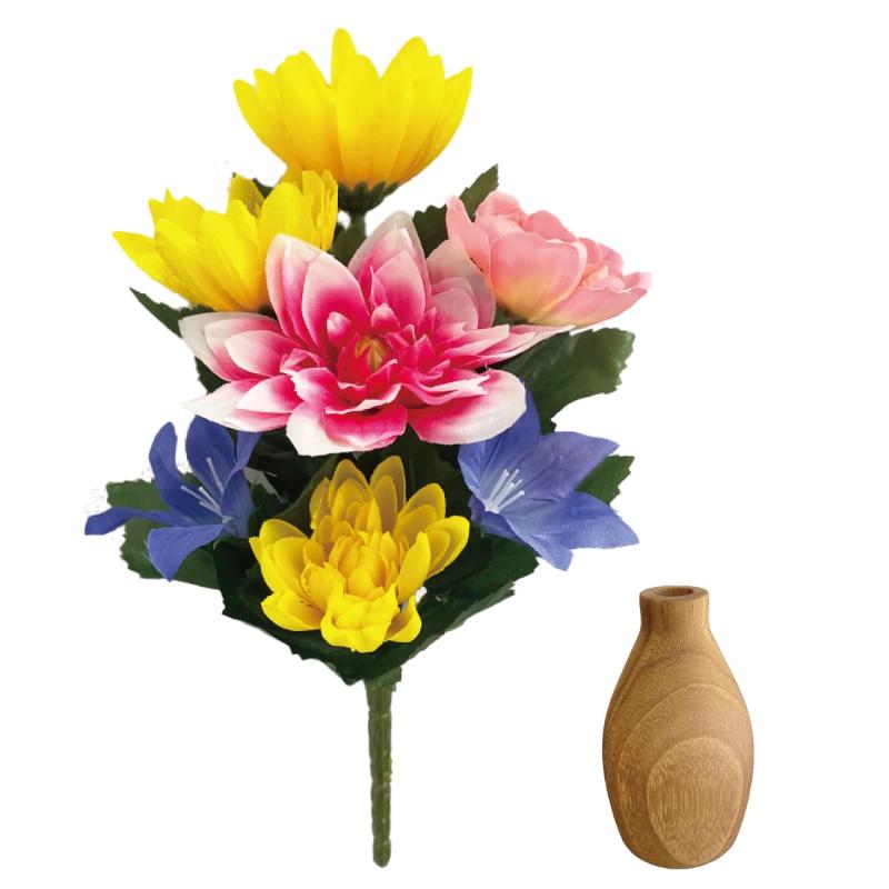 Flowers For Buddha - 造花 はなこ 【 お供え 造花 】 仏壇用 仏花 仏壇 仏壇花 ミニサイズ Ver.ss