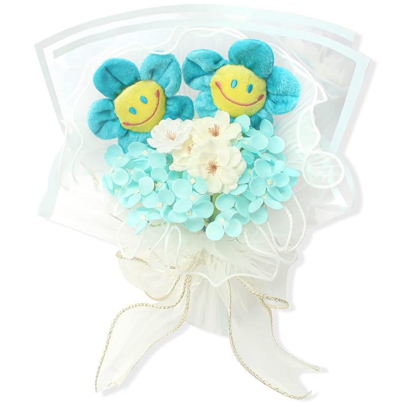 Rakuten - LOZIZI スマイルフラワー韓国 ぬいぐるみ花束 花束ギフト 花 造花 ギフト 贈り物 誕生日プレゼント 人気 女性 友達 子供 記念日 入園祝い 卒業祝い 母の日ギフト
