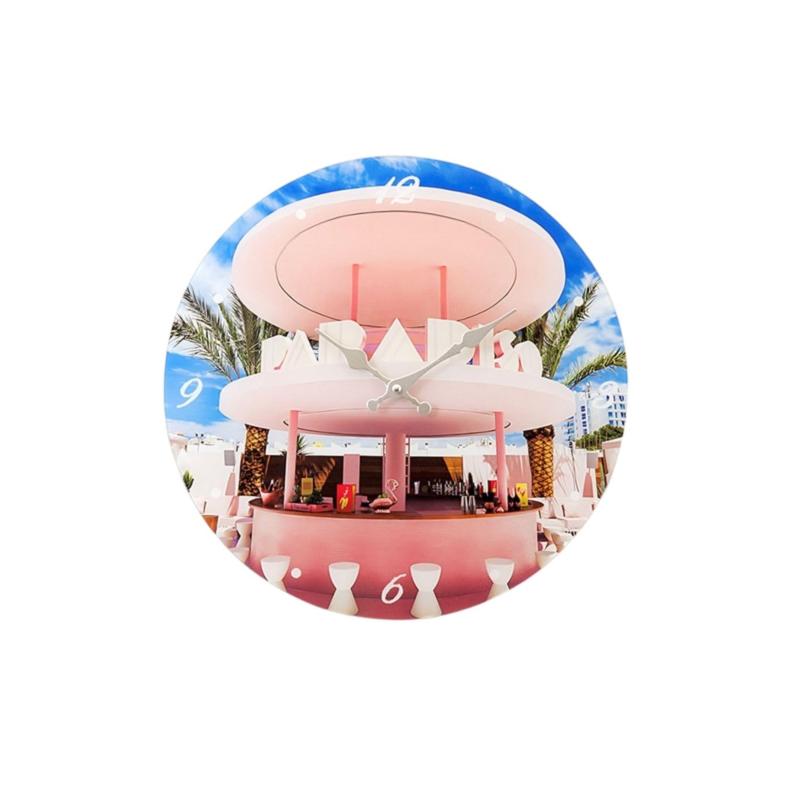 Other - ［秋月貿易 ］【掛時計】ガラスウォールクロック［Beach Bar PARADISE］（Φ38） Beach Bar PARADISE Φ38 x D3 cm OS-2410