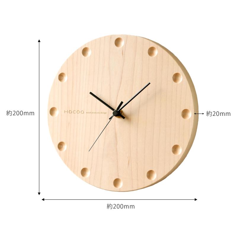 Hacoa ウォールクロック Wall clock round-M メープル H150-M [3]