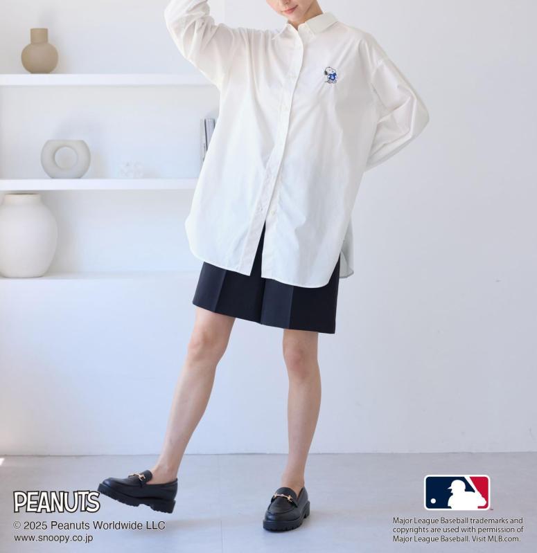 ロペピクニック 【MLB × PEANUTS】オーバーサイズシャツ レディース GDH55950 inasuteppu-10253253 イナノカショップ サンプル画像3