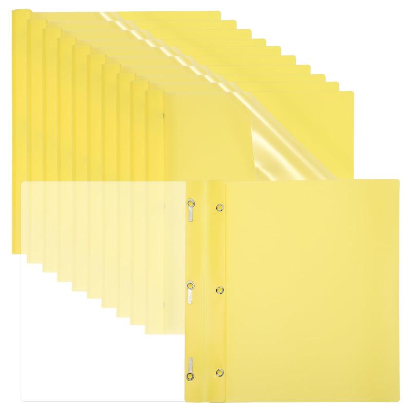PATIKIL Clear Front Presentation Binders with 3 Metal Prong Fasteners Report Folder for Resume Documents Files