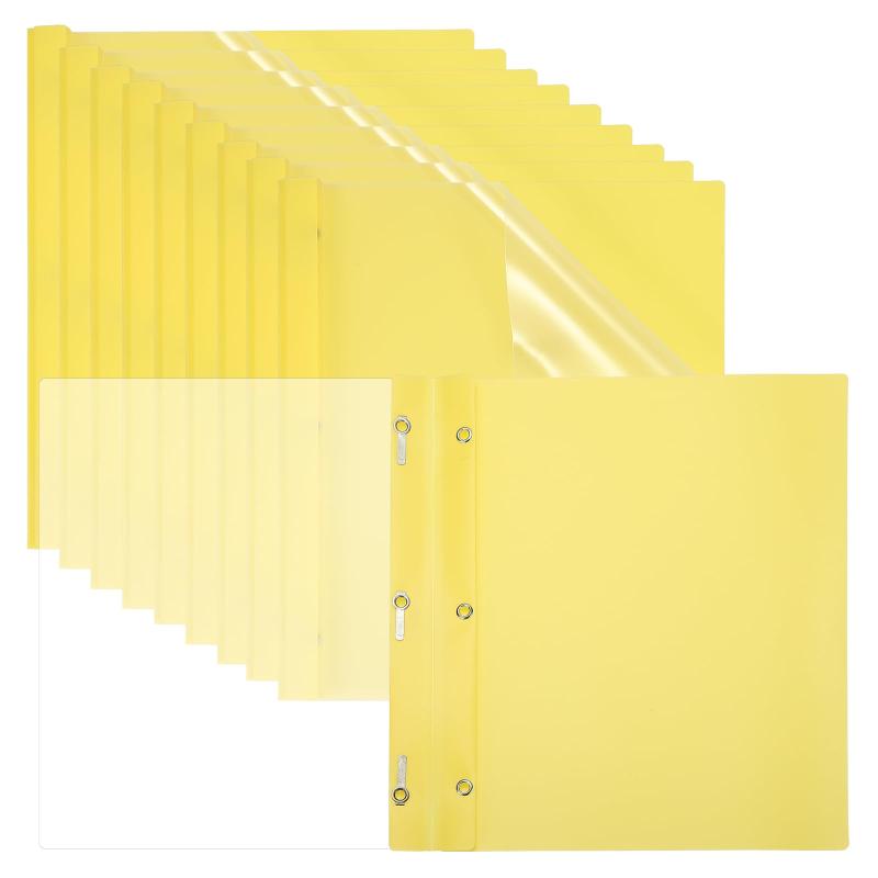 PATIKIL Clear Front Presentation Binders with 3 Metal Prong Fasteners Report Folder for Resume Documents Files Letter