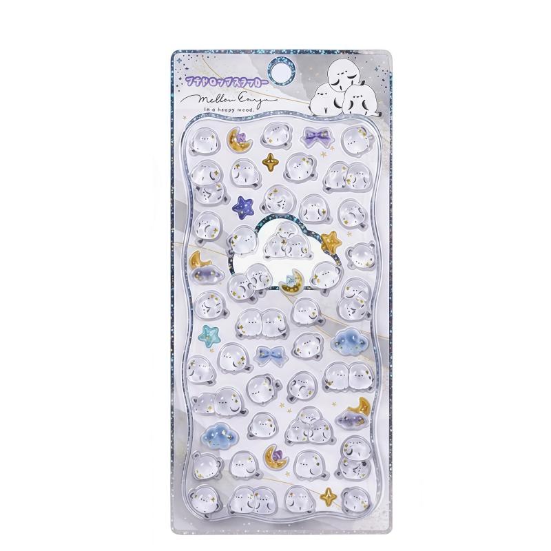 ぷにぷに 3D 立体シール 小悪魔 プリンちゃん 柔らか ぷくぷく ごほうびシール 手帳用 DIY用 装飾用 子供 女の子 大人用 4パック inasuteppu-10243837 イナノカショップ サンプル画像2