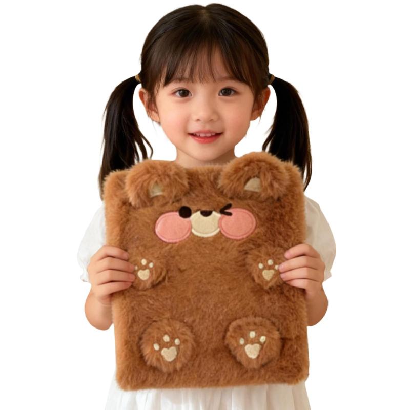 シール帳 A6 もふもふ バインダー そのまま入れるタイプ 貼らない収納 10枚リフィル＋下敷き2枚付き 女の子・子供・大人向け 布製 かわいい 3D立体シール対応 inasuteppu-10256967 イナノカショップ サンプル画像2