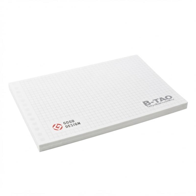 【B-TAO】上質白 ルーズリーフ 100枚入ノート用高級紙として定評のあるルーズリーフです丈夫で、張り、すべりがあるため大変書きやすい用紙。ファイリングして使う目的に適し、穴破れなども少なく長期間の使用に耐えます。色味も白すぎず、目に優しい落ち着いた紙色です。用紙サイズ：196×128mm用紙種類：上質白日本製