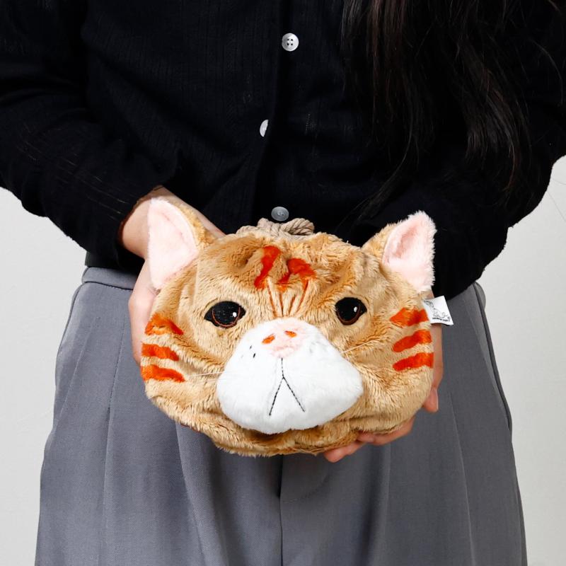 丸眞 巾着 ワンダフルピース もふもふ 小物入れ 化粧品入れ inasuteppu-10271957 イナノカショップ パッケージ画像