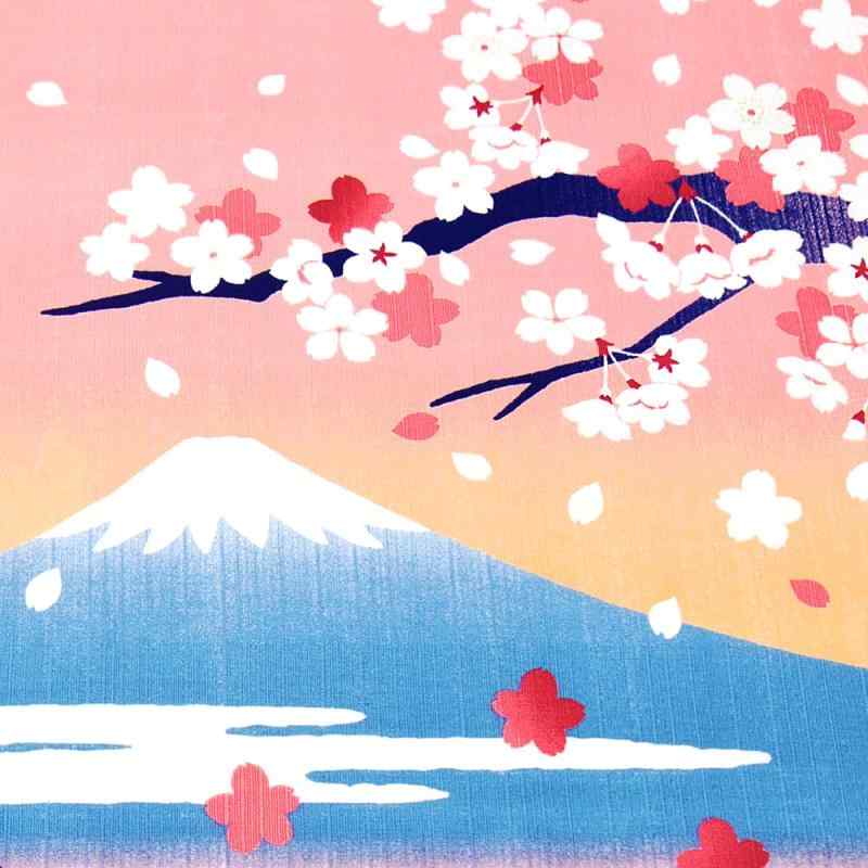 濱文様 絵小布（風呂敷 50cm） 雲海富士と桜 inasuteppu-10273751 イナノカショップ サンプル画像2