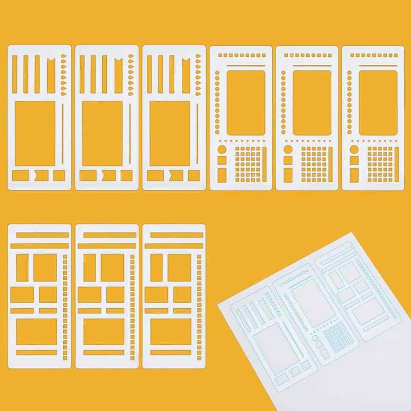 UNICRAFTALE 手作りフレキシブル記録テンプレート3スタイルプランナー用トレースシートセット再利用可能カレンダーテンプレートトレースシートドットグリッド日記作成・ToDoリスト・日常計