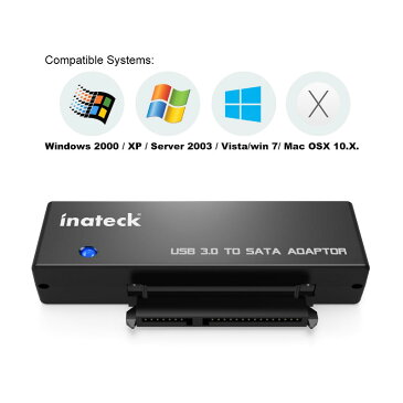 【全品日本全国送料無料】Inateck SATA-USB3.0変換ケーブル 2.5インチ/3.5インチハードディスクドライブ HDD/SSD用SATA変換アダプタ 電源アダプター付