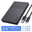 2.5インチ USB3.2 Gen2 Type-C HDD SSD ケース USB 3.2 外付け ドライブケース 9.5mm/7mm SATAIII/II/I TRIM対応 高速 クローン SATA 3.0 自動スリーブ 最大転送速度6Gbps 高速データ転送 簡単バックアップ キット タイプ C マウント