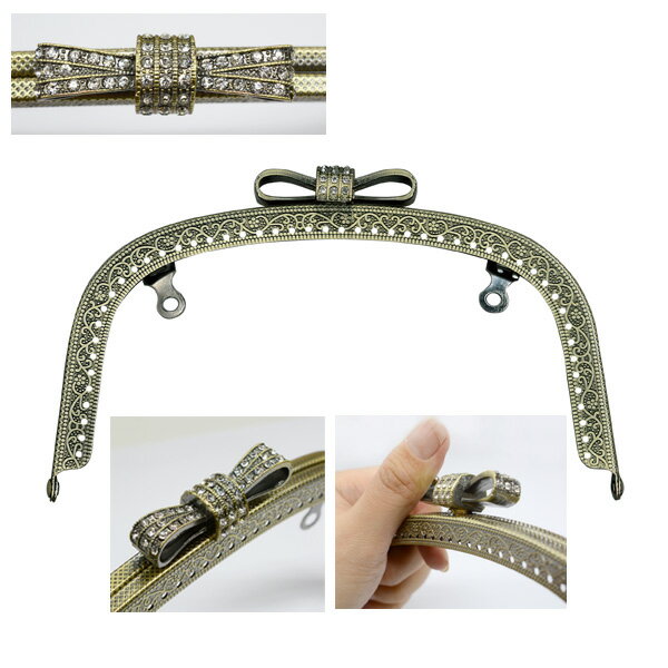 口金 横 約18.5cm 高さ 約10.5cm BK-1802《 厚み 約1.2cm 入数 1本 型紙 作り方付 INAZUMA がま口 材料..