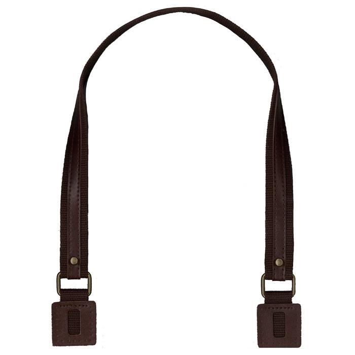 バッグ持ち手 約60cm 2本手 YAT-6024 《 幅 約2cm アクリルテープ 合成皮革 ショルダー持ち手 INAZUMA 持ち手 バッグハンドル 鞄 手芸 ハンドメイド 》