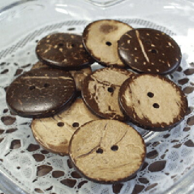 木のあたたかみがあるボタン6ヶ入りBZ-1S