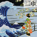 ちりめん風呂敷浮世絵 二巾約68cm×70cm 1枚入 M-52-301 《 浮世絵 INAZUMA 京ちりめん 風呂敷 風呂敷バッグ 制作 風呂敷バッグ エコバッグ レジカゴバッグ 贈答品包み 》