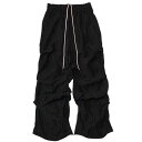 【スーパーセール SALE】【エーエフアーティファクト シアークレープタックバギーパンツ】A.F ARTEFACT エーエフアーティファクト Sheer YoRyu Tuck Baggy Pants black afartefact-ag-11068