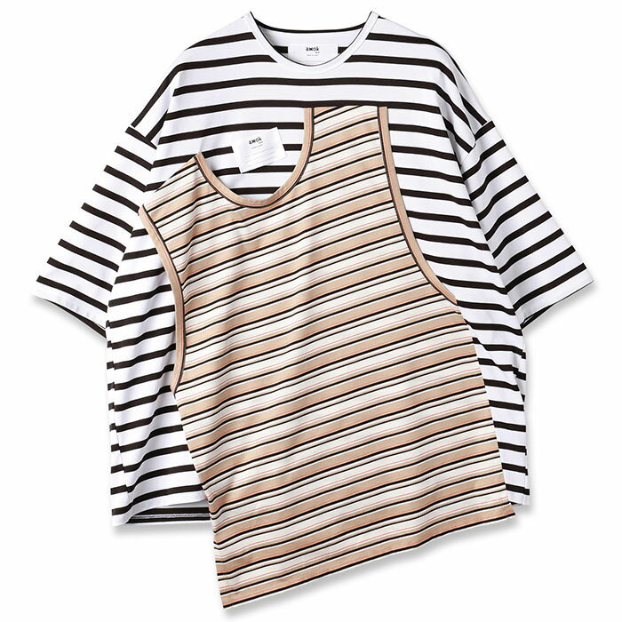 Rakuten - 【スーパーセール SALE】【amok タンクトップ&ハーフスリーブTシャツ】 amok アモク TANK TO HALF SLEEVE TEE white amok-261014