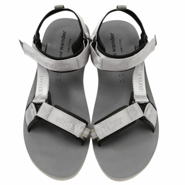 Rakuten - 【アンドワンダー ナイロンジャガードテープサンダル】 and wander アンドワンダー Ny JQ tape sandals gray andwander-5745978250