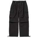 【アンドワンダー オーバーサイズカーゴパンツ】 and wander アンドワンダー oversized cargo pants black andwander...