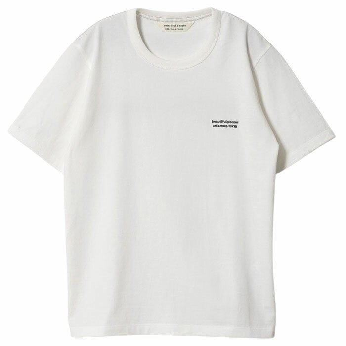 【ビューティフルピープル アウトラインロゴTシャツ】【UNISEX】beautiful people ビューティフルピープル 60/3 jersey outline logo T off white beautifulpeople-1515310031