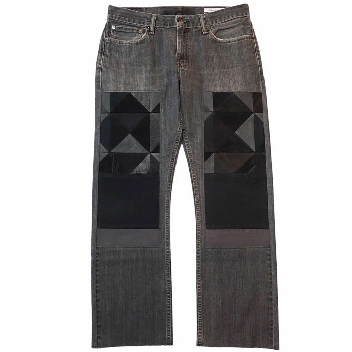   Children of the discordance チルドレンオブザディスコーダンス OLD PATCH DENIM PANTS TYPE 501 by NAOTO YOSHIDA black COTDNYPT-303