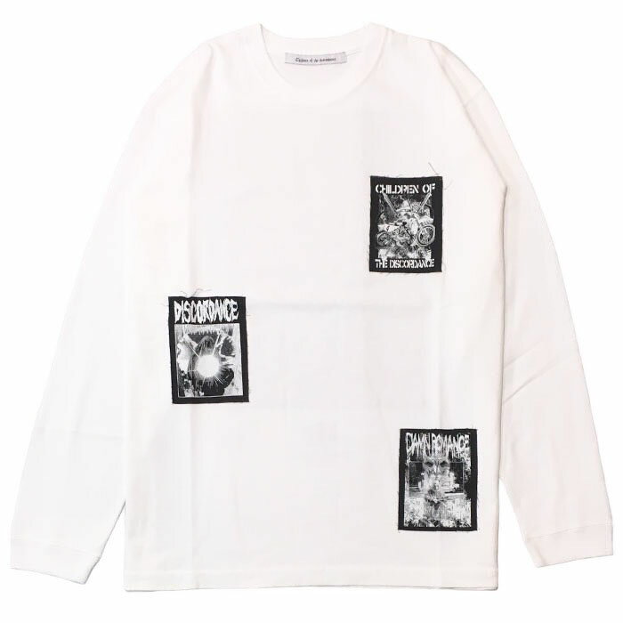  Children of the discordance チルドレンオブザディスコーダンス DAMN ROMANCE PATCH LS TEE white COTDCS-011