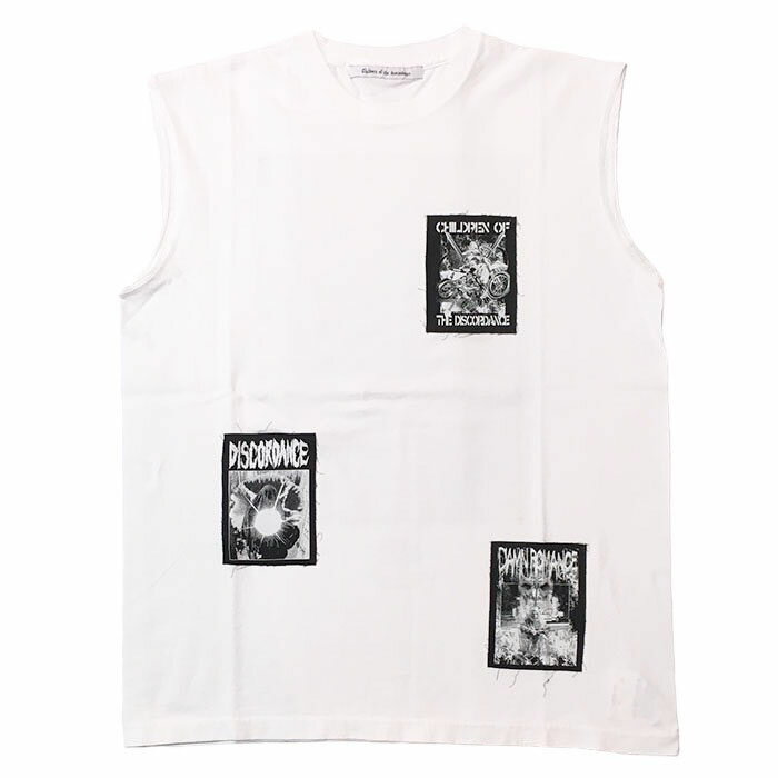  Children of the discordance チルドレンオブザディスコーダンス DAMN ROMANCE PATCH NS TEE C white COTDCS-018