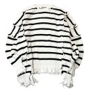 DISCOVERED ディスカバード DOCKING WIDE BORDER KNIT white x black DISCOVERED-DC-SS24-KN-09