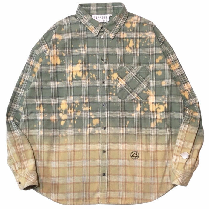 Rakuten - 【スーパーセール SALE】【el conductorH チェックブリーチシャツ】 el conductorH コンダクター COTTON FLANNEL CHECK BLEACH SHIRT green elconductorH-PD26SS02