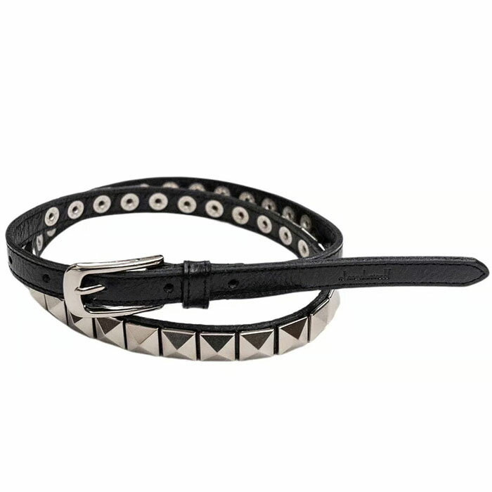 スタッズベルト ベルト（メンズ） 【el conductorH スタッズベルト】 el conductorH コンダクター PYRAMID STUDS NALLOW BELT black elconductorH-PD24SAC06