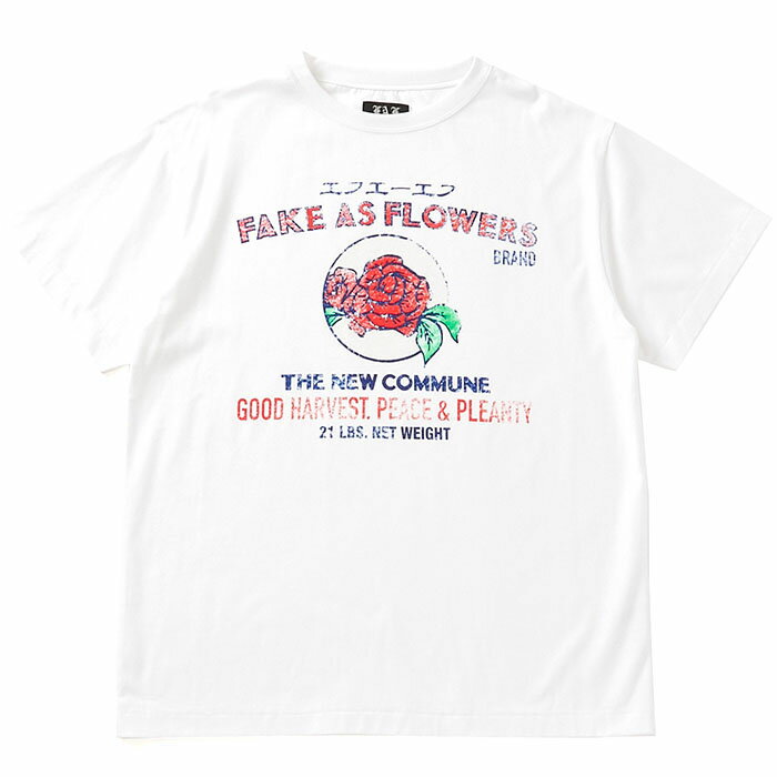 FAF フェイクアズフラワー Label Tee white FAF-004121222
