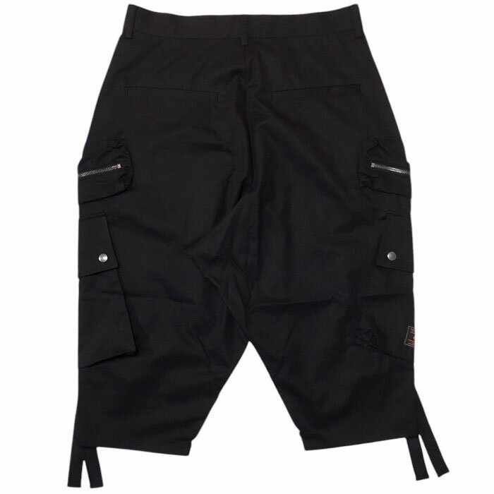 【グラム クロップドサルエルカーゴパンツ】glamb グラム Deformed Cropped Sarrouel Pants black glamb-GB0225-P13