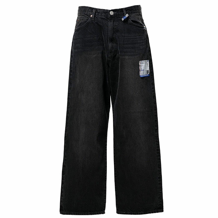 【インストルメンタル デニムバギーパンツ】instrumental インストルメンタル HARD WASHED SELVAGE DENIM BAGGY PANTS black MIHARAYASUHIRO-I16PT083