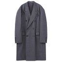 【ジョンローレンスサリバン グレンチェックダブルブレステッドコート】JOHN LAWRENCE SULLIVAN ジョンローレンスサリバン Glen plaid wool double breasted coat grey check JLS-1A001-0224-01