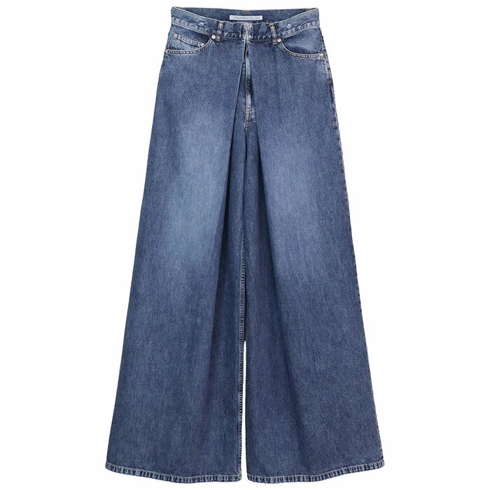 【ジョンローレンスサリバン スーパーワイドデニムパンツ】JOHN LAWRENCE SULLIVAN ジョンローレンスサリバン Washed denim super wide pants indigo JLS-02-23-S