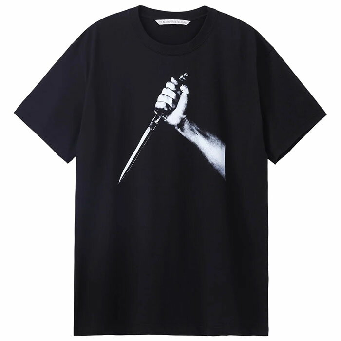 【スーパーセール SALE】【ジョンローレンスサリバン ナイフプリントTシャツ】JOHN LAWRENCE SULLIVAN ジョンローレンスサリバン knife print tee black JLS-5A015-0326-15