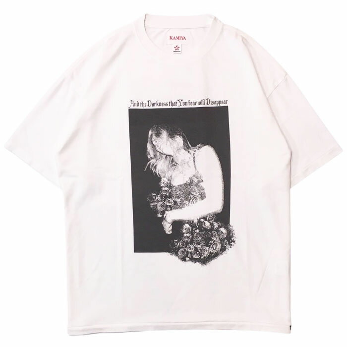 【KAMIYA ショートスリーブTシャツ】 KAMIYA カミヤ SWEET SMILE Tee TC white KAMIYA-G16TS096