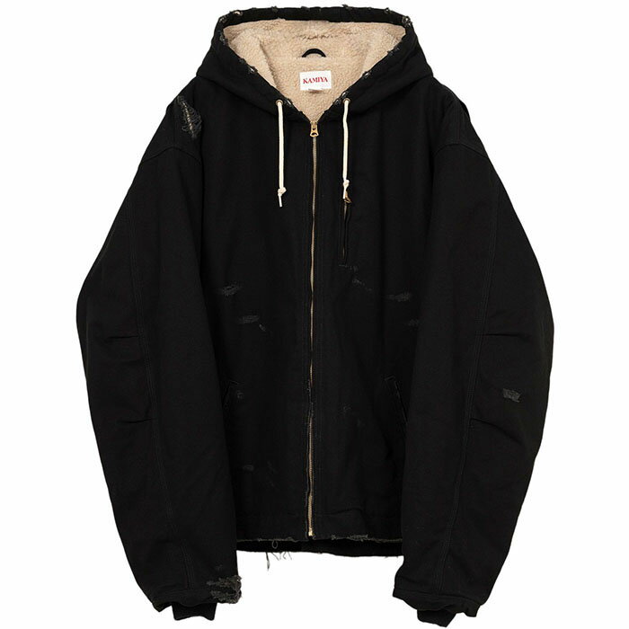 Rakuten - 【KAMIYA ボロダックブルゾン】 KAMIYA カミヤ BORO Duck Blouson black KAMIYA-G13BL024